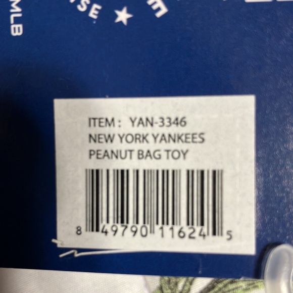 New York Yankees MLB Peanut Bag Dog Pet Toy by Pets First - Picture 12 of 12